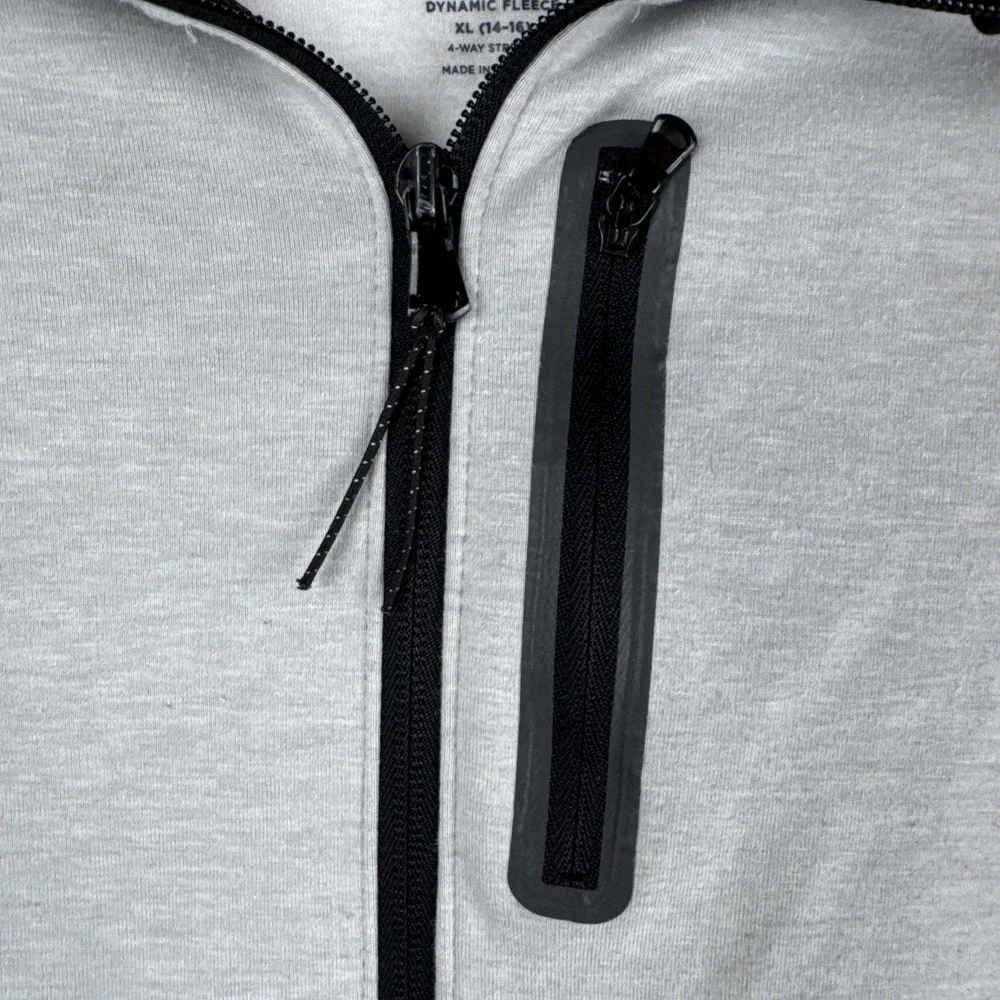 Old Navy Active Dynamic Fleece Unisex Kids XL 14/16 Gray Activewear‎ Full Zip